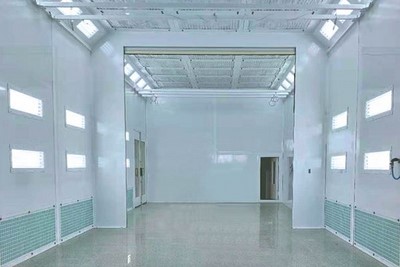 Cabina de pintura con corriente lateral