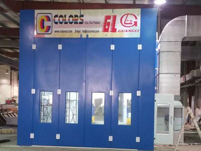 Cabina de pintura para camiones y plataforma de elevación en Arabia Saudita