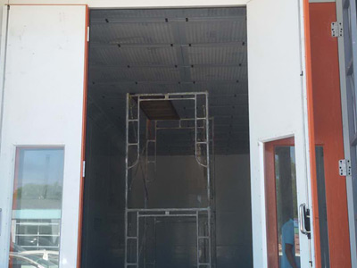 Cabina de pintura para camiones para proyecto militar en Myanmar
